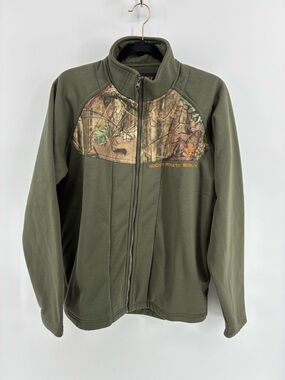 Rocky Olive Green Fleece Jacket with Camo Yoke